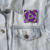 Paarse Neon Graphic Art Button (In situ)