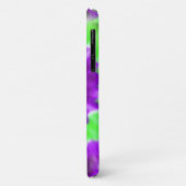 Paarse Neon Groene Tie Dye Patroon Aangepaste naam Case-Mate iPhone Case (Achterkant/links)