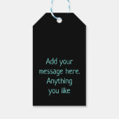 Paarse neonbloem cadeaulabel (Achterkant)