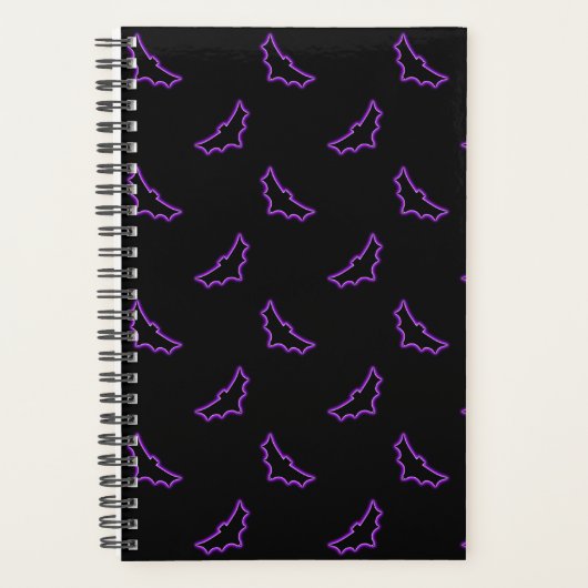 Paarse neonvleermuizen planner (Voorkant)