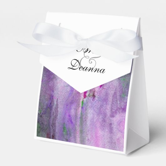 Paarse nevel gunst bedankdoosjes (Voorkant Zijde)