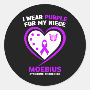 Paarse Niece Moebius-syndroom Bewustzijn Ronde Sticker