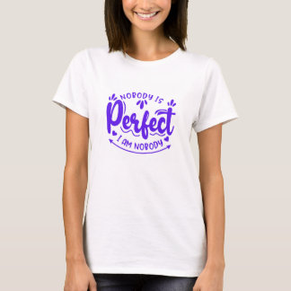 Paarse - Niemand is volmaakt T-shirt