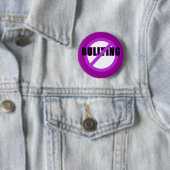 Paarse NIET-BULLYING T-shirts en Buttonnen Ronde Button 5,7 Cm (In situ)