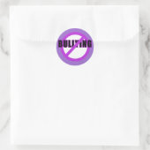 Paarse NIET-BULLYING T-shirts en Buttonnen Ronde Sticker (Tas)