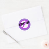 Paarse NIET-BULLYING T-shirts en Buttonnen Ronde Sticker (Envelop)