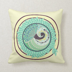 Paarse nieuwe Peacock Art Decor Pillow Kussen