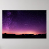 Paarse Night Sky, Scurelle, Italië Poster (Voorkant)