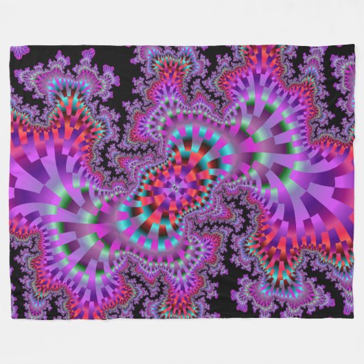 Paarse Nightmare Fleece Blanket (Voorkant (Horizontaal))