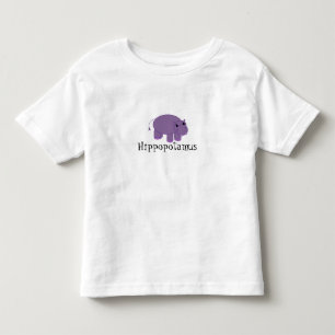 Paarse Nijlpaard Kinder Shirts