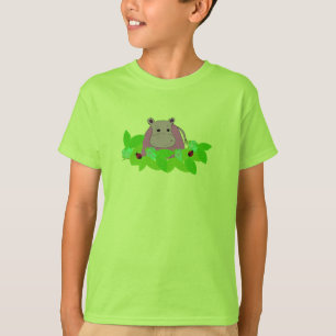 Paarse Nijlpaard met Lieveheersbeestjes T-shirt