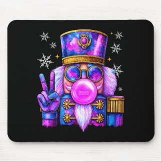 Paarse Notenkraker die Bubble Gum Blaast Schattig  Muismat