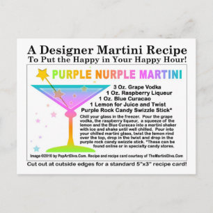 Paarse Nurple Martini Recept Briefkaart