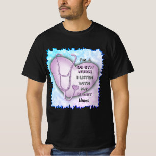 Paarse OB Gyn Nurse T-shirt