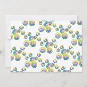 Paarse Oceaan Zeemeermin Bubbles Verjaardag Zwemba Kaart (Achterkant)