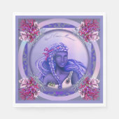 Paarse Ocean Mermaid Napkins Servet (Voorkant)