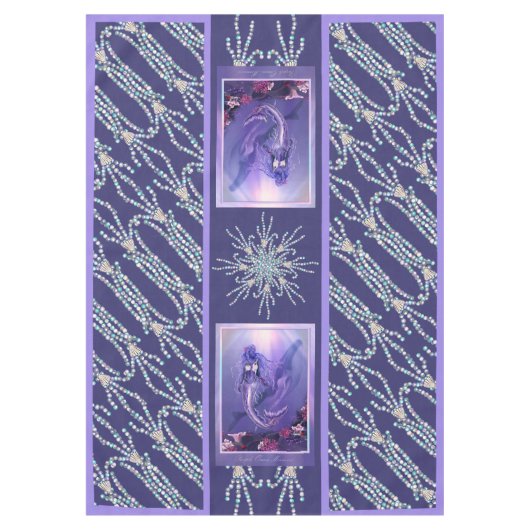 Paarse Ocean Mermaid Tablecloth Tafelkleed (Voorkant)