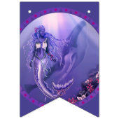 Paarse Ocean Mermaid Vlaggetjes (Eerste vlag)