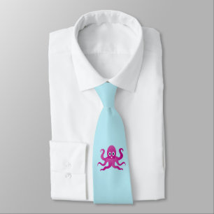 Paarse octopi stropdas