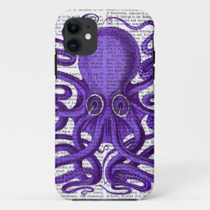 Paarse octopus iPhone 11 hoesje