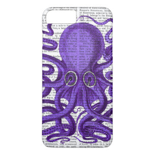 Paarse octopus 	iPhone 8 plus / 7 plus hoesje