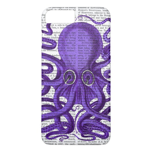 Paarse octopus Case-Mate iPhone case (Achterkant)