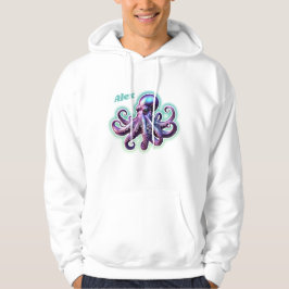 Paarse octopus hoodie