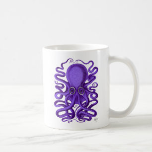 Paarse octopus koffiemok