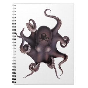 Paarse octopus notitieboek