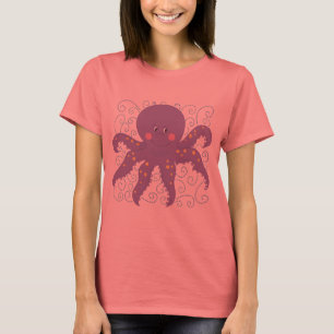 Paarse octopus T-shirts en cadeautjes