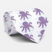Paarse octopus T-shirts en cadeautjes Stropdas (Opgerold)