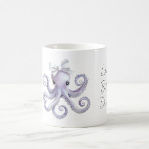 Paarse Octopus Witte Strik Koffiemok