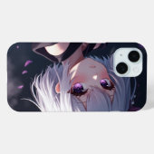 Paarse ogen meisje telefoonhoesje Case-Mate iPhone case (Achterkant (horizontaal))