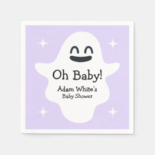 Paarse Oh Baby Happy Ghost Halloween Baby shower Servet