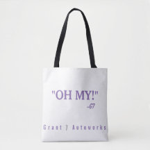 Paarse "OH MY!" 2 Tone Tas