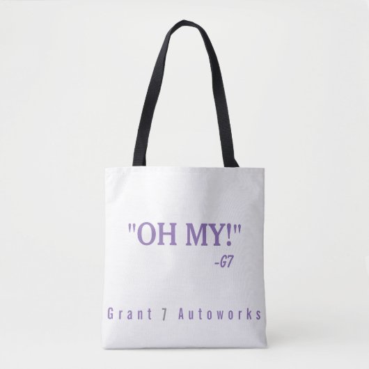 Paarse "OH MY!" 2 Tone Tas (Voorkant)