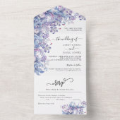 Paarse olievlek in één keer all in one uitnodiging (Binnen)