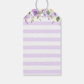 Paarse Olifant Baby Meisje Douche Sprinkle Favor Cadeaulabel (Achterkant)