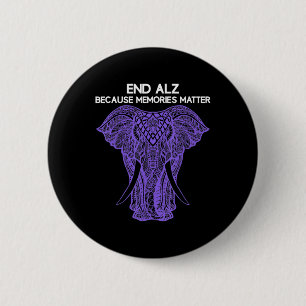 Paarse olifant Heimerheimer Bewustzijnskleding Ein Ronde Button 5,7 Cm