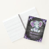 Paarse Olifant Hues Boek Baby shower Verjaardag (Binnen)