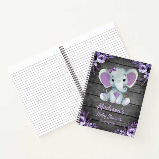 Paarse Olifant Hues Boek Baby shower Verjaardag (Binnen)