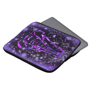 Paarse olifant laptophoes laptop sleeve