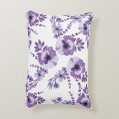 Paarse olifant meisje aangepaste naam kussen (Achterkant (Verticaal))