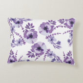 Paarse olifant meisje aangepaste naam kussen (Achterkant)