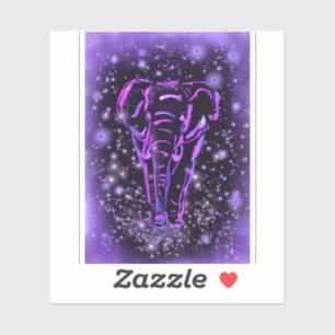 Paarse olifant Sticker