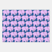 Paarse olifanten ontwerp inpakpapier (Voorkant)