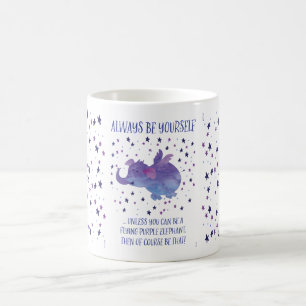 Paarse olifantenmok koffiemok