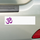 Paarse Om Symbol Bumpersticker (Op auto)