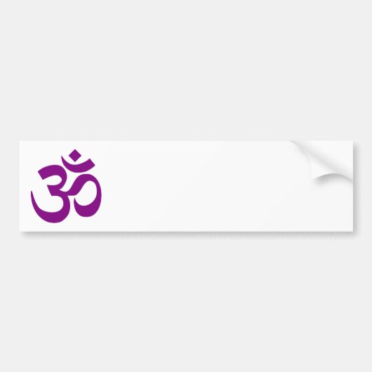 Paarse Om Symbol Bumpersticker (Voorkant)