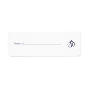 Paarse Om Symbol-eigenschap label